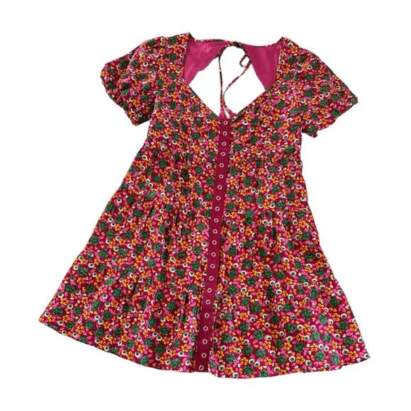 Betsey Johnson Dancing Ditsy Floral Print Short Sleeve Mini Dress Size Small NWT - Picture 1 of 9